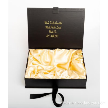 Customized Brand Name Printed Hair Extension Packaging Box for A Wig